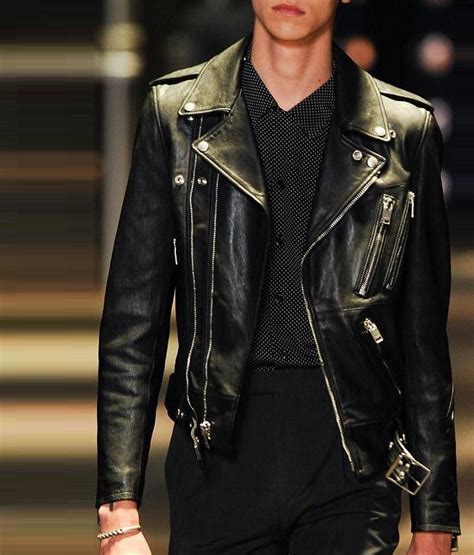 ysl jacket pour homme|saint laurent leather jacket men.